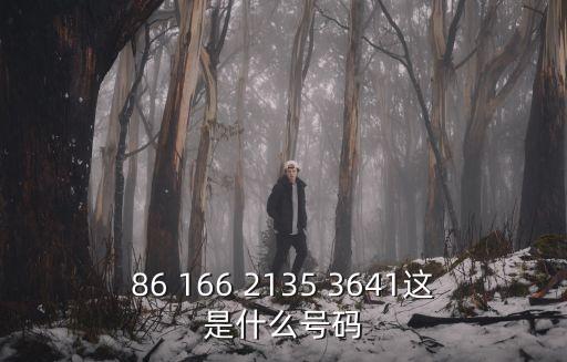 86 166 2135 3641這是什么號碼