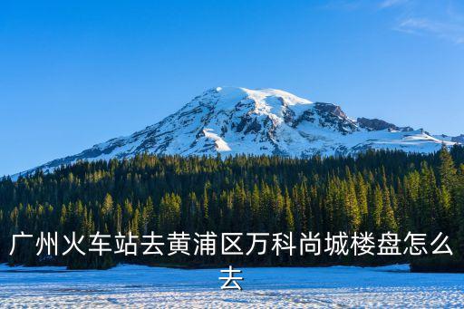 廣州火車站去黃浦區萬科尚城樓盤怎么去