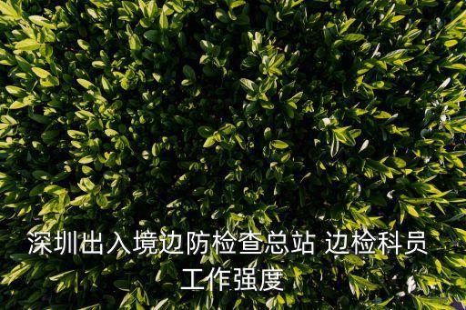 深圳邊檢站科員怎么樣，你好我今年也報(bào)了深圳邊檢總站 是小語種方向的邊檢站科員 一般是