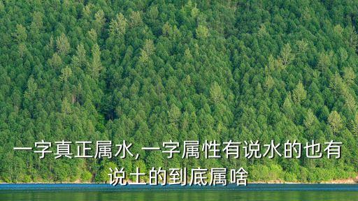 一字真正屬水,一字屬性有說水的也有說土的到底屬啥