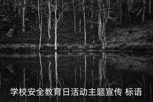 學校安全教育日活動主題宣傳 標語