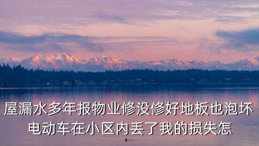 深圳盛達物業公寓，屋漏水多年報物業修沒修好地板也泡壞電動車在小區內丟了我的損失怎