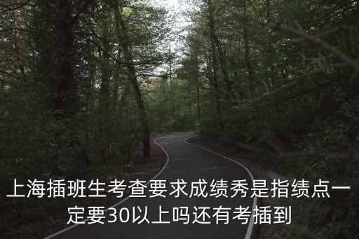 上海插班生考查要求成績秀是指績點一定要30以上嗎還有考插到