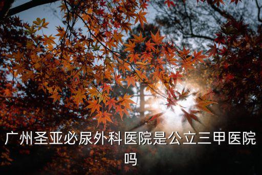 廣州圣亞醫(yī)院是三甲嗎，廣州圣亞必尿外科醫(yī)院是公立三甲醫(yī)院嗎
