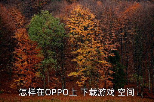 怎樣在OPPO上 下載游戲 空間