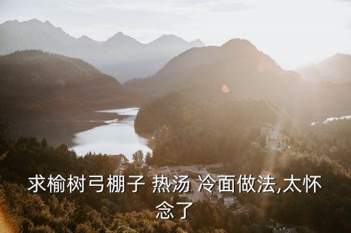 求榆樹弓棚子 熱湯 冷面做法,太懷念了