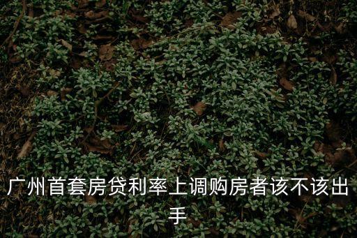 廣州多家銀行上調，多家銀行上調首套房貸款利率 對剛需有影響嗎