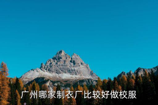 廣州哪家制衣廠比較好做校服