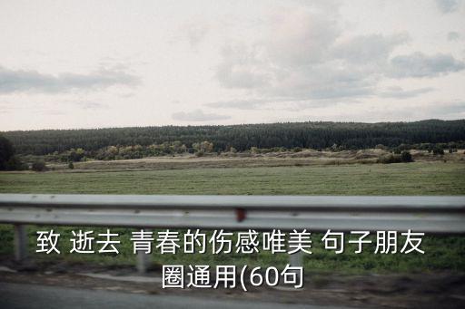 致 逝去 青春的傷感唯美 句子朋友圈通用(60句