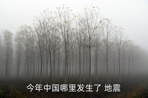今年中國哪里發(fā)生了 地震