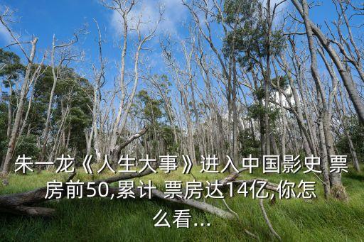 朱一龍《人生大事》進入中國影史 票房前50,累計 票房達14億,你怎么看...