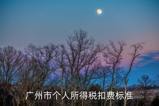 廣州市個(gè)人所得稅扣費(fèi)標(biāo)準(zhǔn)