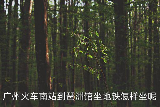 廣州火車南站到琶洲館坐地鐵怎樣坐呢