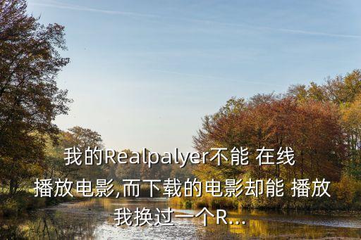 我的Realpalyer不能 在線 播放電影,而下載的電影卻能 播放我換過一個R...