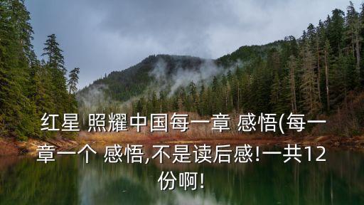  紅星 照耀中國每一章 感悟(每一章一個 感悟,不是讀后感!一共12份啊!