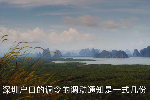 深圳 調動通知，深圳入戶調令通知在哪里存放