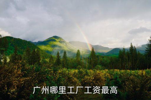廣州工資比較高的廠，廣州什么廠的工資高謝謝