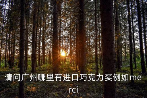 廣州進口巧克力專賣店，請問廣州哪里有進口巧克力買例如merci