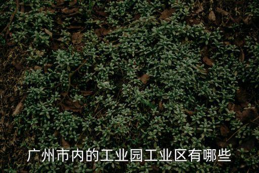 廣州市內的工業園工業區有哪些