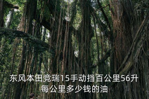 廣州本田競?cè)饒髢r，東風(fēng)本田競?cè)?5手動擋百公里56升每公里多少錢的油