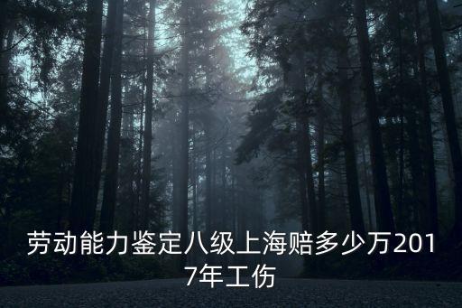2017上海市八級(jí)工傷，2017上海工傷八級(jí)賠償標(biāo)準(zhǔn)