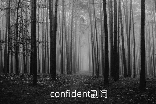  confident副詞