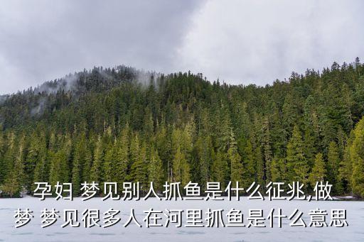  孕婦 夢見別人抓魚是什么征兆,做夢 夢見很多人在河里抓魚是什么意思