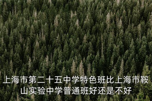 上海市第二十五中學(xué)特色班比上海市鞍山實驗中學(xué)普通班好還是不好