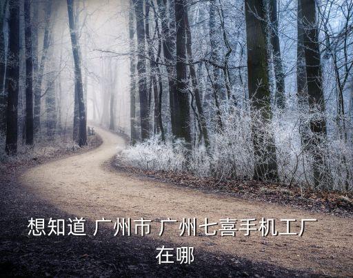 想知道 廣州市 廣州七喜手機工廠 在哪