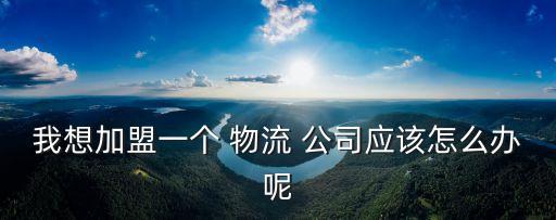 我想加盟一個(gè) 物流 公司應(yīng)該怎么辦呢