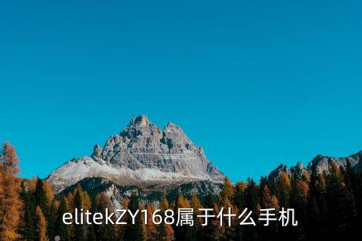 深圳市艾捷訊通信設備有限公司，elitekZY168屬于什么手機