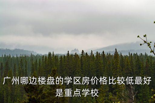 廣州哪邊樓盤的學(xué)區(qū)房價格比較低最好是重點(diǎn)學(xué)校