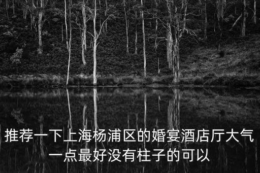 推薦一下上海楊浦區的婚宴酒店廳大氣一點最好沒有柱子的可以