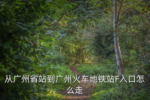 從廣州省站到廣州火車地鐵站F入口怎么走