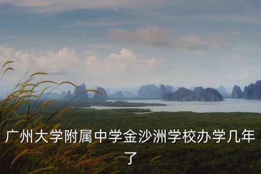 廣州廣附金沙洲校區，廣州市 廣大附中在金沙洲哪里