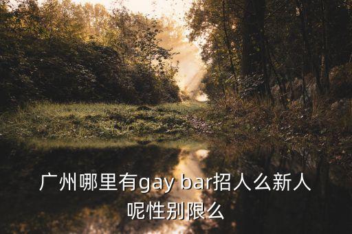 廣州的同志廁所在哪里，廣州哪里有gay bar招人么新人呢性別限么