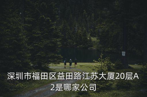 深圳市福田區(qū)益田路江蘇大廈20層A2是哪家公司