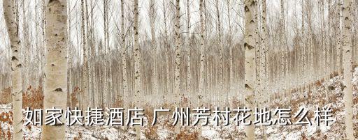 廣州如家酒店怎樣，如家快捷酒店 廣州芳村花地怎么樣