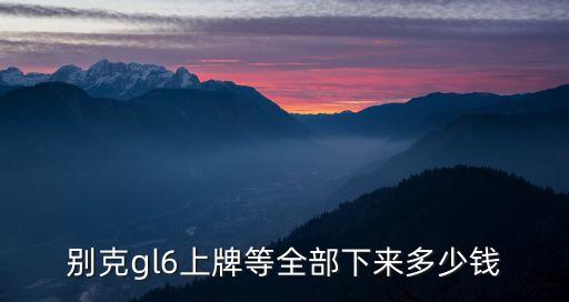 gl6上海市場價格多少，GL6尊貴版多少錢