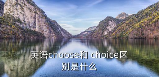 英語choose和 choice區別是什么