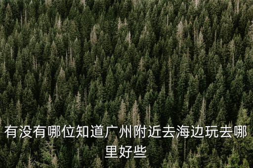 廣州去海邊玩，有沒有哪位知道廣州附近去海邊玩去哪里好些