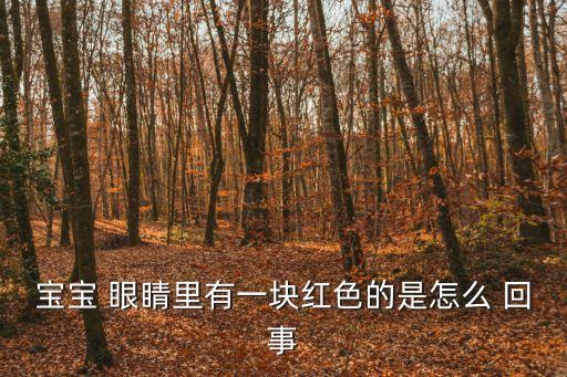 寶寶 眼睛里有一塊紅色的是怎么 回事