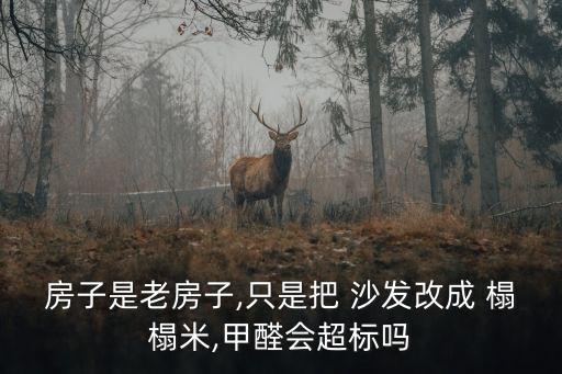 房子是老房子,只是把 沙發改成 榻榻米,甲醛會超標嗎