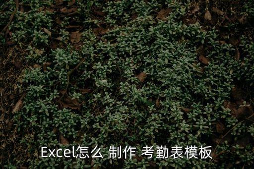 Excel怎么 制作 考勤表模板