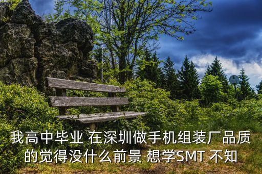 我高中畢業 在深圳做手機組裝廠品質的覺得沒什么前景 想學SMT 不知