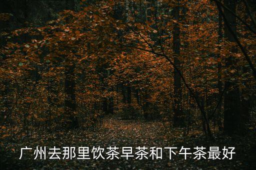 廣州去那里飲茶早茶和下午茶最好