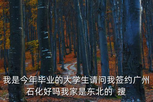 我是今年畢業的大學生請問我簽約廣州石化好嗎我家是東北的  搜