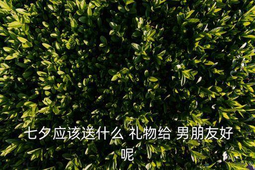  七夕應該送什么 禮物給 男朋友好呢