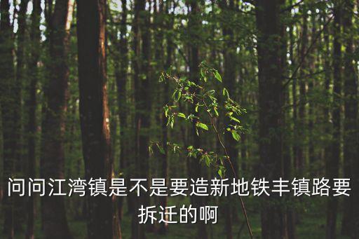 問問江灣鎮是不是要造新地鐵豐鎮路要拆遷的啊