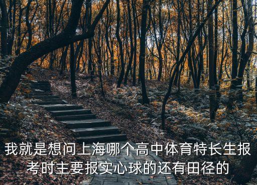 我就是想問上海哪個高中體育特長生報考時主要報實心球的還有田徑的